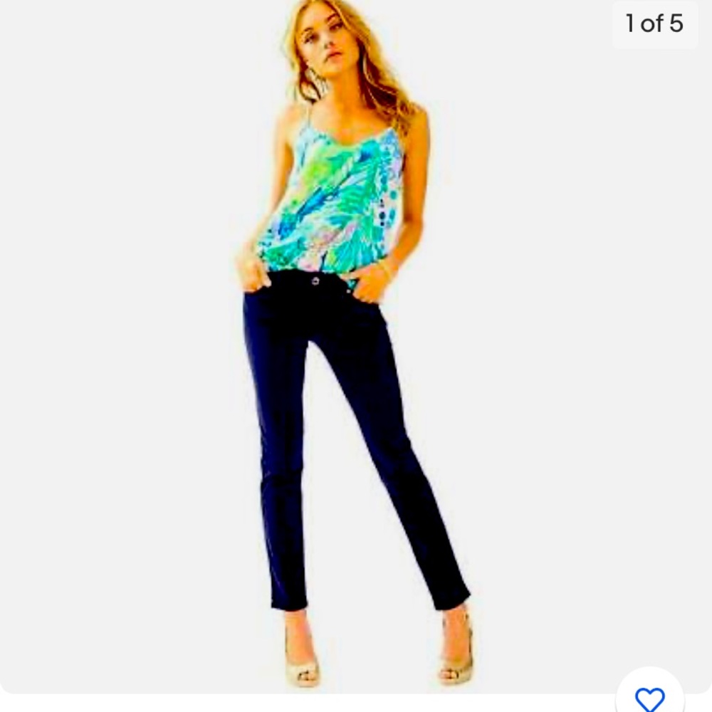 NWT Lilly Pulitzer worth skinny pants, in midnight navy